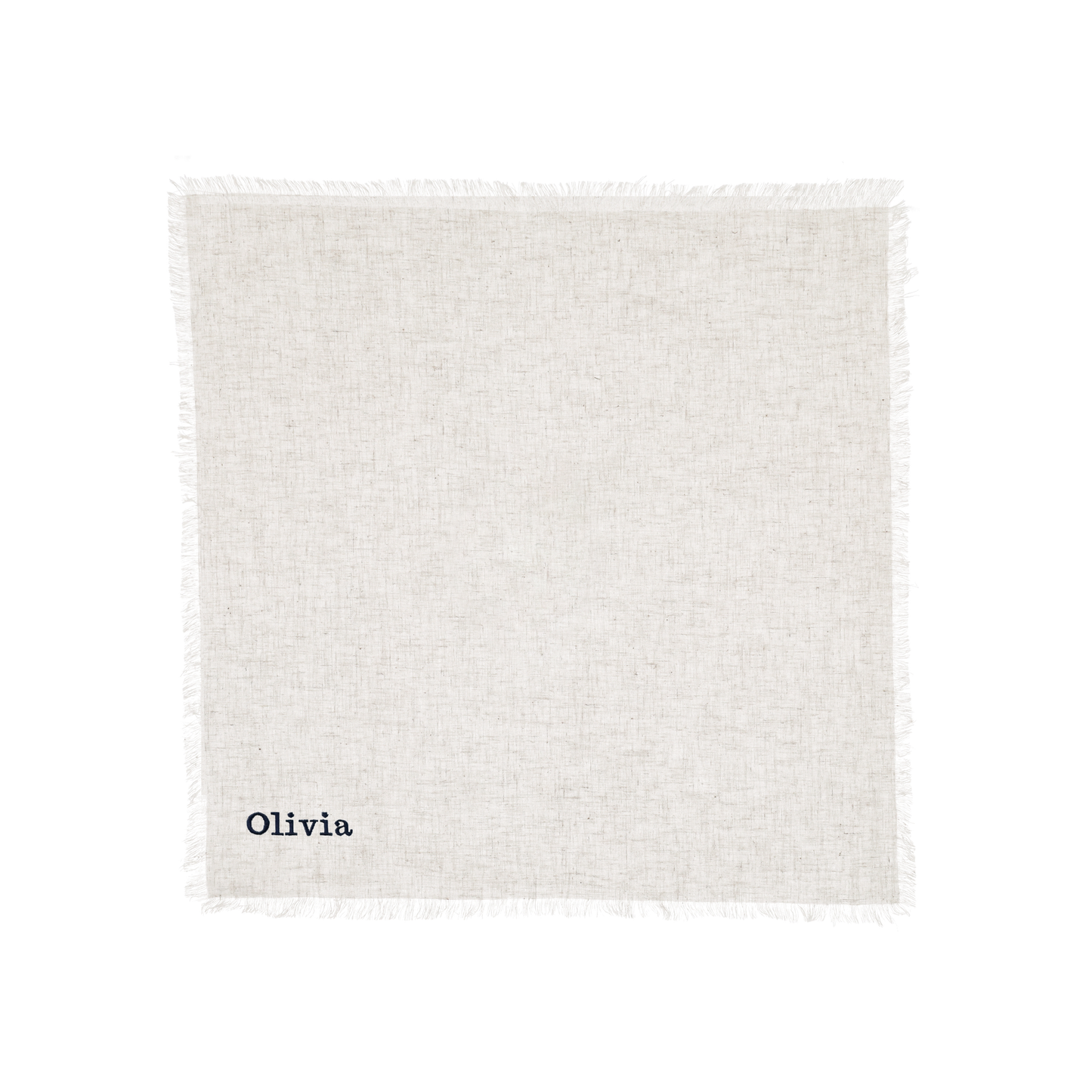 Servet Natural Ruffle - personaliseerbaar