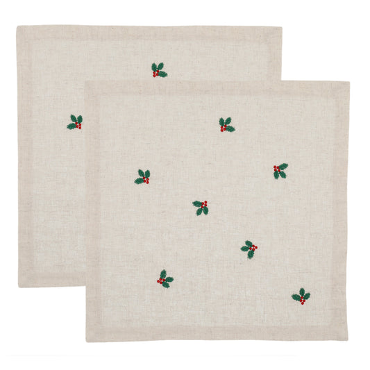 Kerstservet Holy Holly set van 2